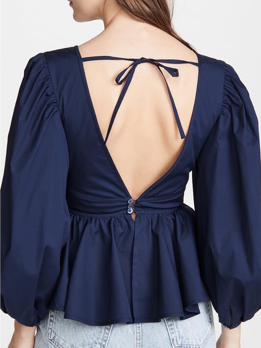 STAUD LUNA TOP/ NAVY - SZ 10 - Picture 2 of 4